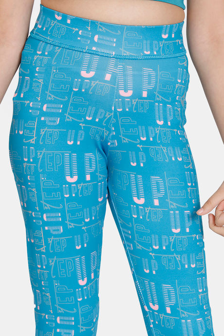 Zelocity Girls Quick Dry Gym Leggings - Cendre Blue — image 5